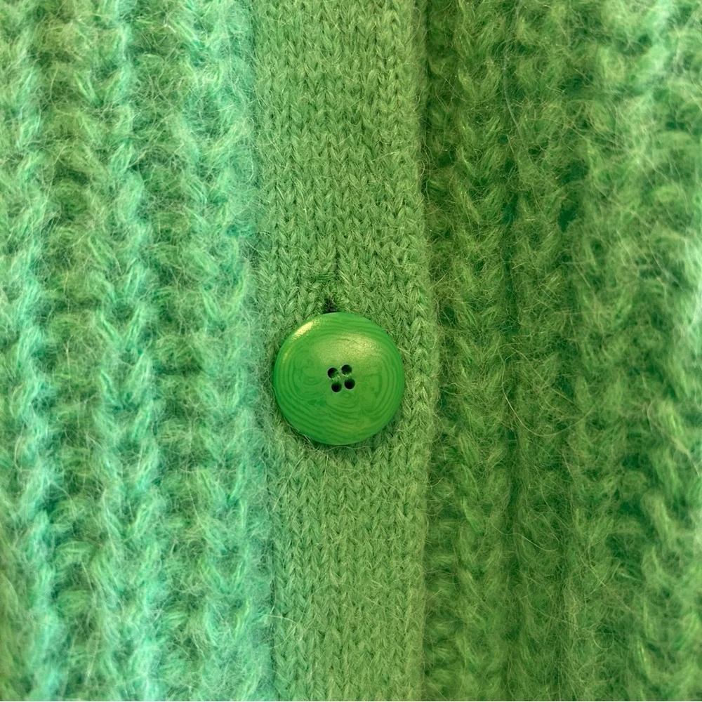 Sezane Green Cardigan Sweater - Picture 6 of 7
